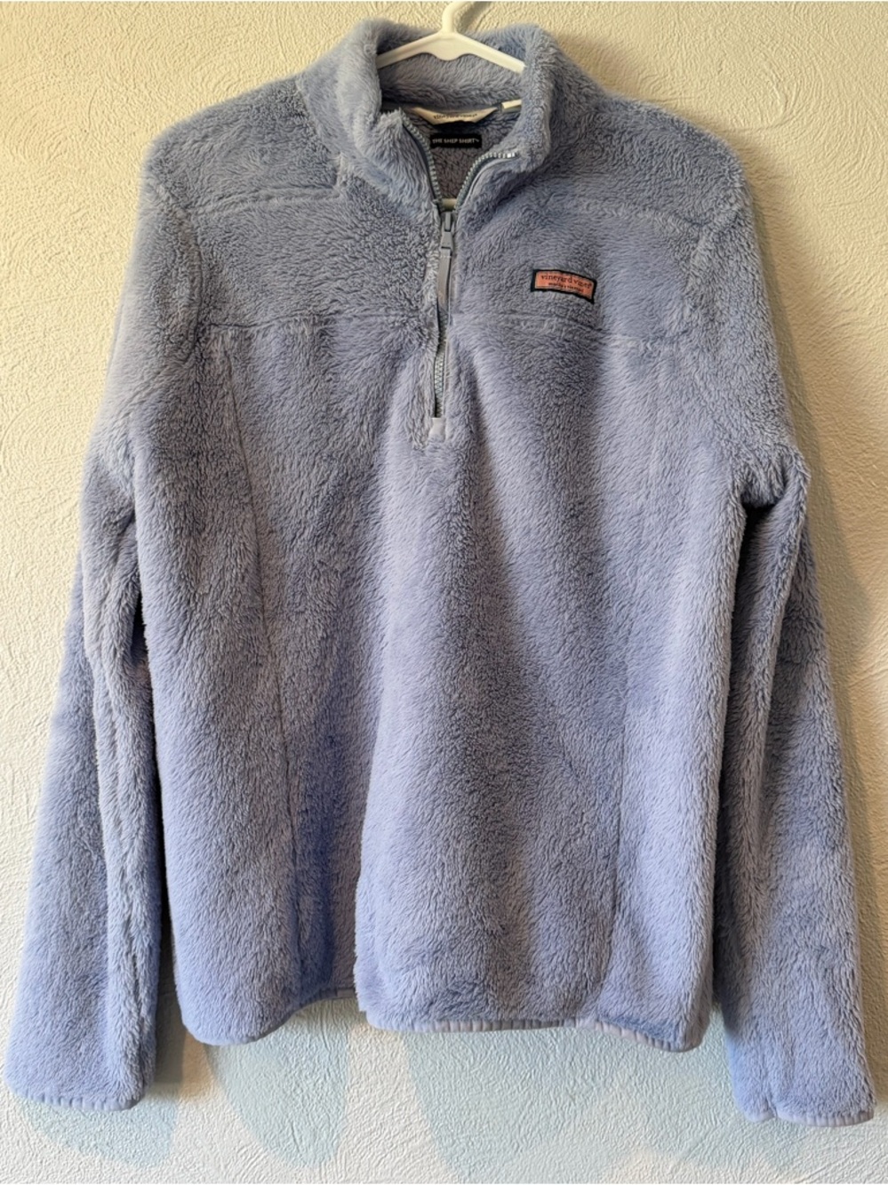 Vineyard Vines Periwinkle Plush Teddy Classic Shep Shirt, size Large